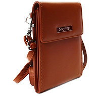 Arwel brown leather mini handbag for mobile phone - Handbag