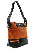 Arwel brown and black large leather handbag Irriel - Handbag
