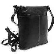 Arwel black leather crossbody handbag Jenny - Handbag
