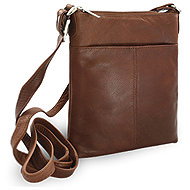 Arwel brown leather crossbody handbag Jenny - Handbag
