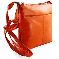 Arwel leather orange crossbody handbag Jenny - Handbag