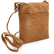 Arwel leather light brown crossbody handbag Jenny - Handbag