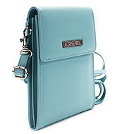 Arwel blue leather mini handbag for mobile phone - Handbag