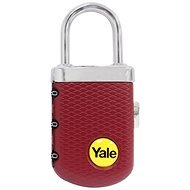 YALE YP3/31/123/1 Gem Luggage 3-digit Combination Lock Burgundy - Padlock