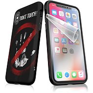 My Case "Don't Touch!" + Protective foil for APPLE iPhone XS - Protective Case by Alza
