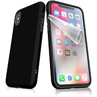 My Case "Pitch-black" + Protective foil for APPLE iPhone XS - Protective Case by Alza