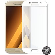 Screenshield Samsung A520 Galaxy A5 (2017) Tempered Glass Protection (full COVER WHITE metallic frame - Glass Screen Protector