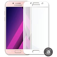 Screenshield Samsung A320 Galaxy A3 (2017) Tempered Glass Proection (FULL COVER WHITE METALLIC FRAME) - Glass Screen Protector