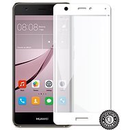Screenshield Nova CAN-L11 Tempered Glass Protection (full COVER white metallic frame) - Glass Screen Protector