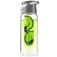 ASOBU Flavour It Water Bottle with built-in Fruit Infuser, gray 600ml - Drinking Bottle