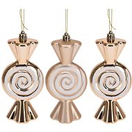 HOME STYLING COLLECTION Christmas ornaments - candy, gold, 3 pcs - Christmas Ornaments