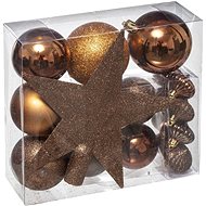 FÉÉRIC LIGHTS AND CHRISTMAS Christmas ornaments - balls with star, gold, 18 pcs - Christmas Ornaments