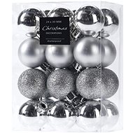 HOME STYLING COLLECTION Christmas ornaments - balls, silver, diameter 3 cm, 24 pcs - Christmas Ornaments