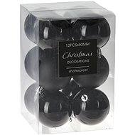 HOME STYLING COLLECTION Christmas ornaments - balls, black, diameter 6 cm, 12 pcs - Christmas Ornaments