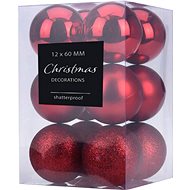 HOME STYLING COLLECTION Christmas ornaments - balls, red, diameter 6 cm, 12 pcs - Christmas Ornaments