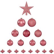 FÉÉRIC LIGHTS AND CHRISTMAS Christmas decorations - balls, pink, 18 pcs - Christmas Ornaments