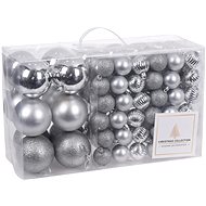 EH EXCELLENT HOUSEWARE Christmas ornaments - balls, silver, 94 pcs - Christmas Ornaments