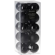 HOME STYLING COLLECTION Christmas ornaments - set, black, diameter 4 cm, 20 pcs - Christmas Ornaments