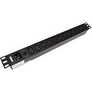 Aten 19" power panel 1U, 12 × socket C13, fork C20, 3 m - Surge Protection Socket Strip