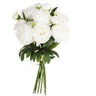 Atmosphera Bouquet of artificial flowers, 13 white peonies, 50 cm - Artificial Flower