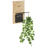 Atmosphera Wall clock with artificial plant, 37 × 60 cm - Decoration