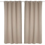 Atmosphera Blackout curtain with rings, 135 × 240 cm, 2 pcs, beige - Drape