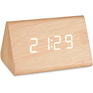 Giftdecor Digital clock made of MDF, brown - Alarm Clock