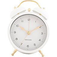 Karlsson Retro alarm clock TWIN BELL, diameter 9,7 cm, white - Alarm Clock