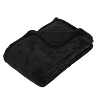 Atmosphera Black microfiber blanket, 150 × 125 cm - Blanket