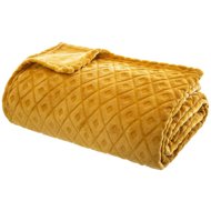 Atmosphera Blanket yellow with pattern, 180 × 230 cm - Blanket