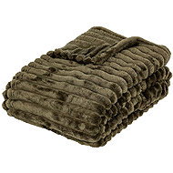 Atmosphera Striped blanket Astbox, 130 × 170 cm, khaki - Blanket