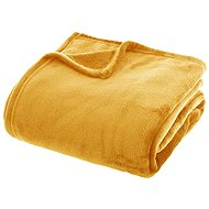 Atmosphera Yellow blanket Uni, 180 × 230 cm, polyester - Blanket