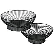 BOLTZE HOME Drátěné, sada 2 ks, ocel, černá, průměr 32 cm - Decorative Bowl