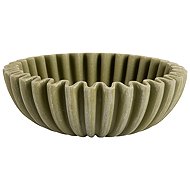 PRESENT TIME Wave, vlnitý okraj, plast, zelená, průměr 20 cm - Decorative Bowl
