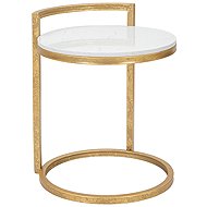 MAURO FERRETTI side table with marble-effect top, diameter 40cm - Coffee Table