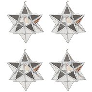 Homea Tree ornaments, silver stars, 4 pcs, diameter 7,5 cm - Christmas Ornaments