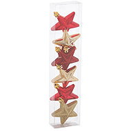 Atmosphera Red plastic Christmas ornaments, 6 pcs - Christmas Ornaments
