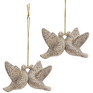 Atmosphera Hanging decoration bird couple - Christmas Ornaments