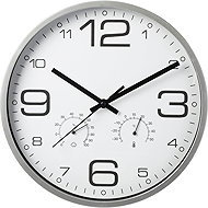 Home Styling Collection Wall clock with weather station function, diameter 30,5 cm, white - Wall Clock
