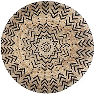 Atmosphera Jute carpet round, diameter 120 cm, geometric pattern - Carpet