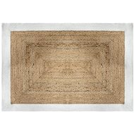 Atmosphera Jute rectangular carpet, 120 × 170 cm with white frame - Carpet