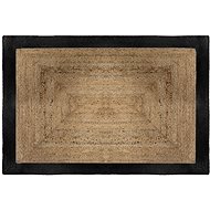 Atmosphera Jute rectangular carpet, 120 × 170 cm with black frame - Carpet
