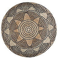 Atmosphera Jute round rug, diameter 120 cm, geometric pattern - Carpet