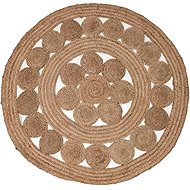 Home Styling Collection Jute rug with pattern, 120 cm - Carpet