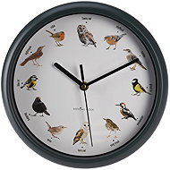 Home Styling Collection Wall Clock with Birdsong - Wall Clock