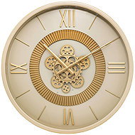 Atmosphera Wall clock with visible mechanism GIULIANA, beige, 50 cm - Wall Clock