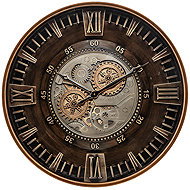 Atmosphera Retro style clock with visible mechanism YONI, 59 cm - Wall Clock