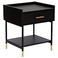 Atmosphera Tedy Bedside table 45 × 40 × 53 cm, black - Night Stand