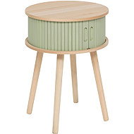 Atmosphera Nysos Bedside table with 2 doors, diameter 40 cm, green - Night Stand