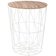 Atmosphera Multifunctional storage table, metal, white - Side Table